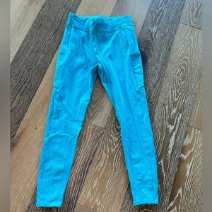 Alo yoga 7/8 high waist checkpoint legging, Bright aqua, Size S